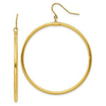 Load image into Gallery viewer, 14K Yellow Gold Tube Hoop Dangle Earrings