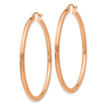 Load image into Gallery viewer, 14K Rose Gold 2.5mm Polished Hoop Earrings 45mm length