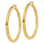 Load image into Gallery viewer, 14K Yellow Gold 3mm Polished Square Hoop Earrings 50mm length