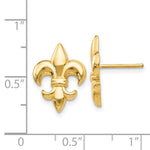 Load image into Gallery viewer, 14K Yellow Gold Small Fleur-De-Lis Earring