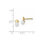 Load image into Gallery viewer, 14K Yellow Gold Freshwater Cultured Pearl Star Polished Post Earrings