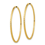 Load image into Gallery viewer, 14K Yellow Gold Diamond-cut Square Tube Endless Hoop Earrings