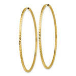 Load image into Gallery viewer, 14K Yellow Gold Diamond-cut Square Tube Endless Hoop Earrings