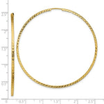 Load image into Gallery viewer, 14K Yellow Gold Diamond-cut Square Tube Endless Hoop Earrings