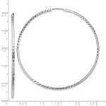 Load image into Gallery viewer, 14k White Gold Diamond-cut Square Tube Endless Hoop Earrings