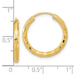 Load image into Gallery viewer, 14k Yellow Gold Polished Faceted 2.5mm Hoop Earrings