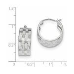 Load image into Gallery viewer, 14k White Gold Diamond-cut Hoop Earrings