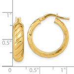 Load image into Gallery viewer, 14K Yellow Gold Polished Fancy Hoops