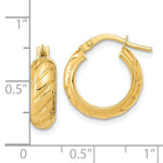 Load image into Gallery viewer, 14K Yellow Gold Polished Fancy Hoops