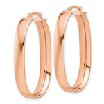 Load image into Gallery viewer, 14k Rose Gold Oval Hoop Earrings