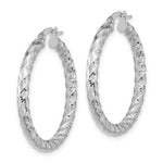 Load image into Gallery viewer, 14k White Gold Polished 3mm Twisted Hoop Earrings