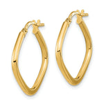 Load image into Gallery viewer, 14k Rose Gold Polished Square Hoops