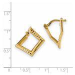Load image into Gallery viewer, 14k Yellow Gold Polished Twisted Square Earrings