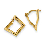 Load image into Gallery viewer, 14k Yellow Gold Polished Twisted Square Earrings