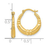 Load image into Gallery viewer, 14K Yellow Gold Polished Hoop Earrings