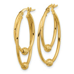 Load image into Gallery viewer, 14k Yellow Gold Polished & Diamond Cut Hoop Earrings