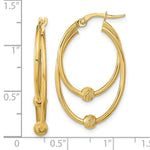 Load image into Gallery viewer, 14k Yellow Gold Polished & Diamond Cut Hoop Earrings