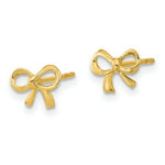 Load image into Gallery viewer, 14k Yellow Gold Polished Bow Post Earrings