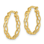 Load image into Gallery viewer, 14k Yellow Gold Polished Intertwined Filigree Hoop Earrings