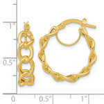 Load image into Gallery viewer, 14K Yellow Gold Polished Cable Link Circle Hoop Earrings