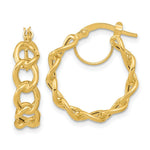 Load image into Gallery viewer, 14K Yellow Gold Polished Cable Link Circle Hoop Earrings