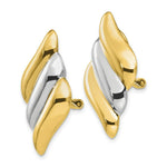 Load image into Gallery viewer, 14K Yellow Gold & Rhodium Non-pierced Omega Back Earrings