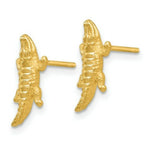 Load image into Gallery viewer, 14K Yellow Gold Diamond-cut Alligator Earrings