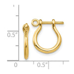 Load image into Gallery viewer, 14K Yellow Gold Shackle Link Screw Earrings