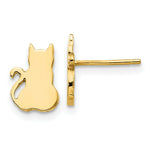 Load image into Gallery viewer, 14K Yellow Gold Cat Earrings