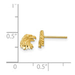 Load image into Gallery viewer, 14K Yellow Gold Diamond-cut Eagle Earrings