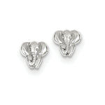 Load image into Gallery viewer, 14k White Gold Elephant Earrings