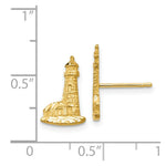 Load image into Gallery viewer, 14K Yellow Gold Diamond-cut Lighthouse Earrings