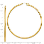 Load image into Gallery viewer, 14K Yellow Gold Hoop Earrings 70mm length