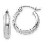 Load image into Gallery viewer, 14K White Gold Hoop Earrings 19mm length