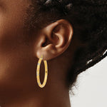 Load image into Gallery viewer, 14K White Gold Hoop Earrings 26mm length