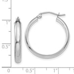 Load image into Gallery viewer, 14K White Gold Hoop Earrings 26mm length