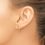 Load image into Gallery viewer, 14K Rose Gold Twisted Hoop Earrings 12mm length