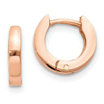 Load image into Gallery viewer, 14K Rose Gold Hinged Hoop Earrings 11mm length