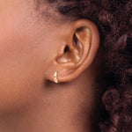 Load image into Gallery viewer, 14K Rose Gold Hinged Hoop Earrings 11mm length
