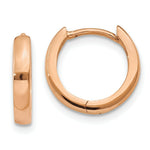 Load image into Gallery viewer, 14K Rose Gold Hinged Hoop Earrings 14mm length