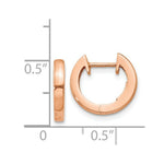 Load image into Gallery viewer, 14K Rose Gold Hinged Hoop Earrings 15mm length