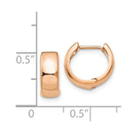 Load image into Gallery viewer, 14K Rose Gold Hinged Hoop Earrings 15mm length