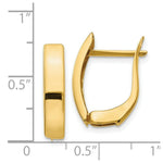 Load image into Gallery viewer, 14K Yellow Gold Polished Hinged Post Earrings 5mm width