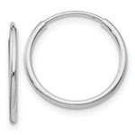 Load image into Gallery viewer, 14K White Gold Polished Endless Tube Hoop Earrings 23mm width