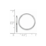 Load image into Gallery viewer, 14K White Gold Polished Endless Tube Hoop Earrings 20mm width