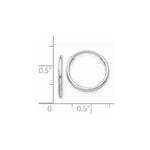 Load image into Gallery viewer, 14K White Gold Polished Endless Tube Hoop Earrings 14mm width