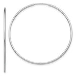 Load image into Gallery viewer, 14K White Gold Polished Endless Tube Hoop Earrings 47mm width