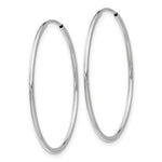 Load image into Gallery viewer, 14K White Gold Polished Endless Tube Hoop Earrings 35mm width