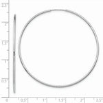 Load image into Gallery viewer, 14K White Gold Polished Endless Tube Hoop Earrings 54mm width