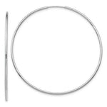 Load image into Gallery viewer, 14K White Gold Polished Endless Tube Hoop Earrings 54mm width